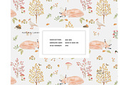 Fairytale Sleeping Fox kids Pattern, a Pattern Graphic by Milatoo (Thumbnail 4 of 4)