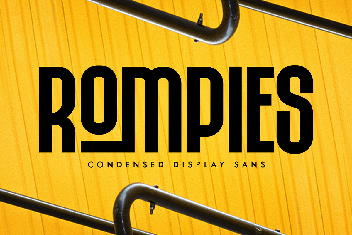 Rompies, a Sans Serif Font by Arterfak Project (Photo 2 of 12)