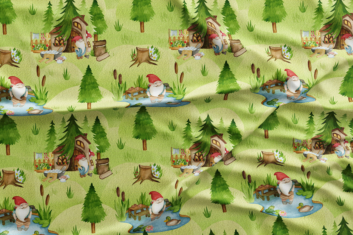 Forest Fairy Tale. Watercolor gnomes, an Illustration by JuliaBadeeva (Photo 10 of 11)