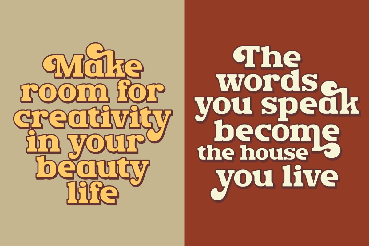 Rush Funky - Retro Serif Font, a Serif Font by HansCo Studio (Photo 5 of 11)