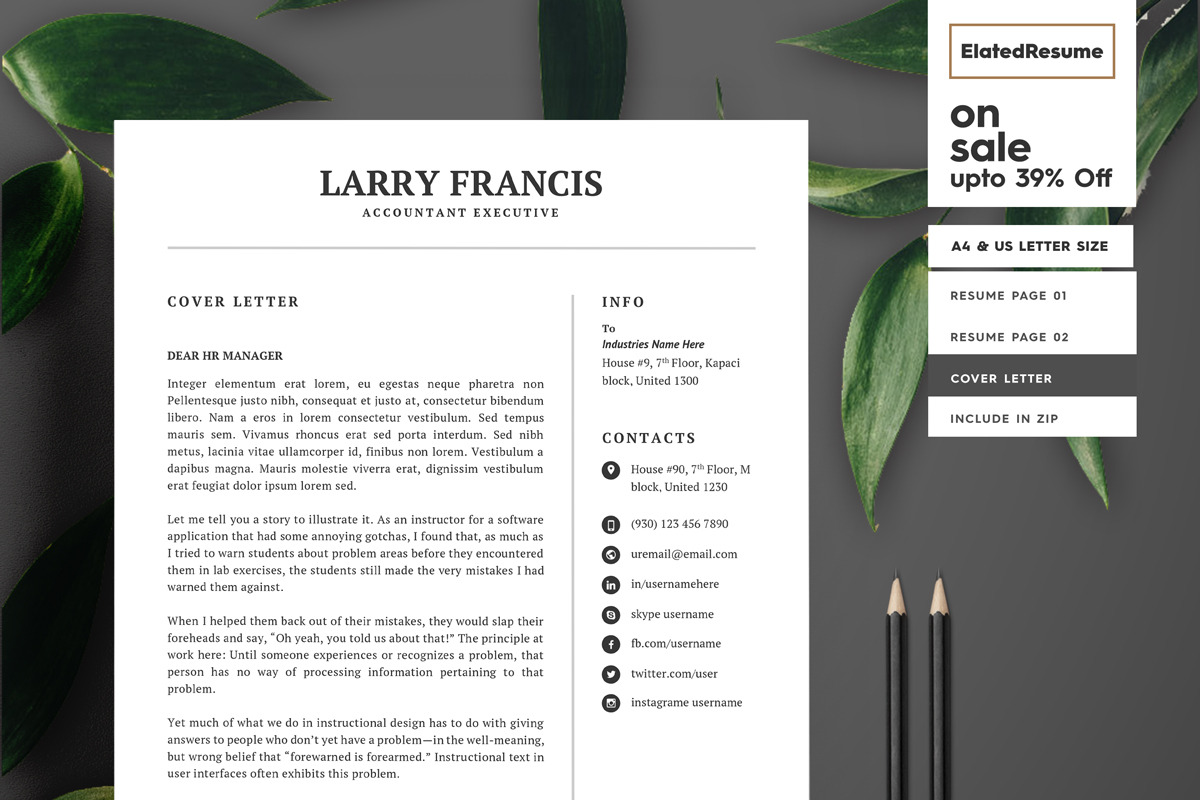 Resume Template 3 pages, a Resume Template by Axpand (Photo 3 of 5)