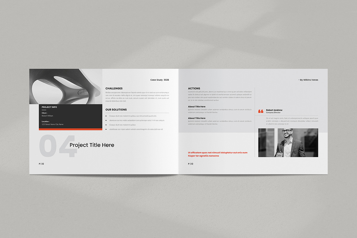 Case Study Brochure Landscape, a Brochure Template by NorthPeak (Photo 6 of 10)