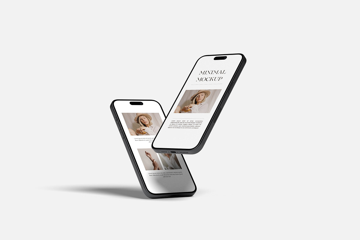 Floating Phone Mockup, an iPhone Mockup by zuhraabdullah (Photo 2 of 4)