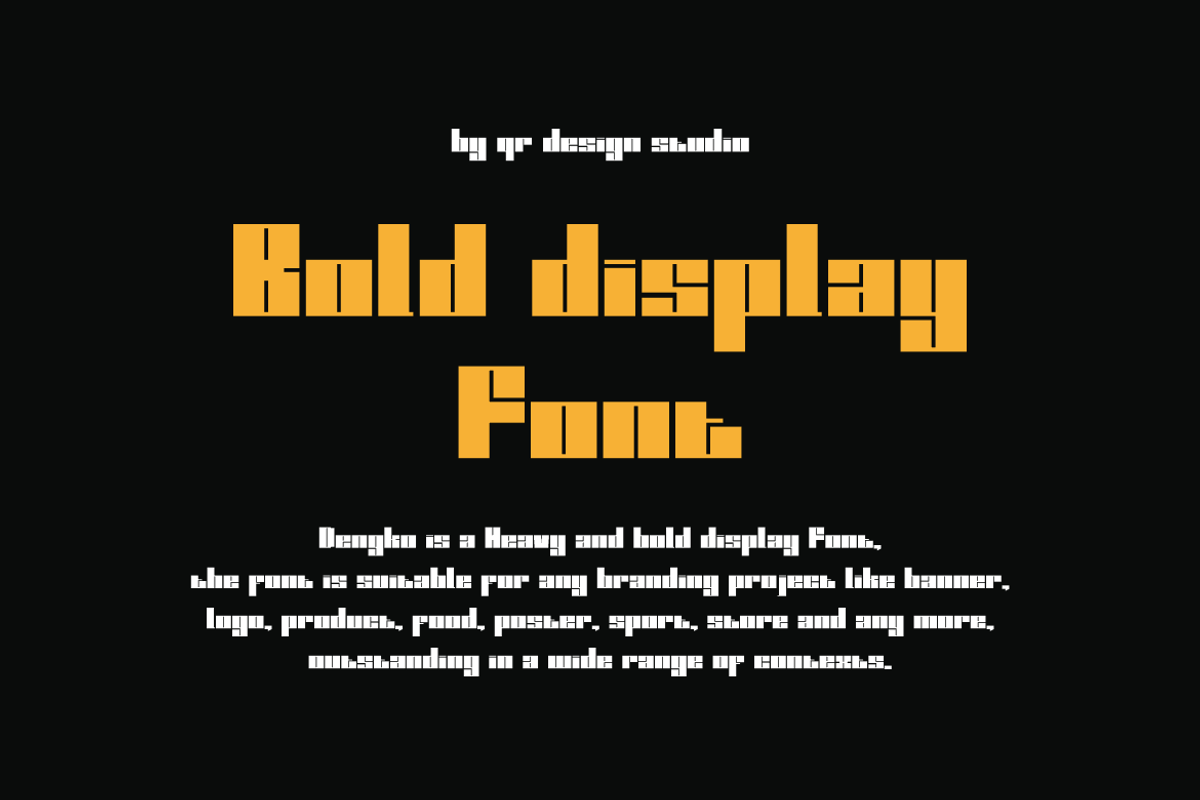 Dengko - Heavy Sans Serif Font, a Sans Serif Font by QR Design Studio (Photo 2 of 7)