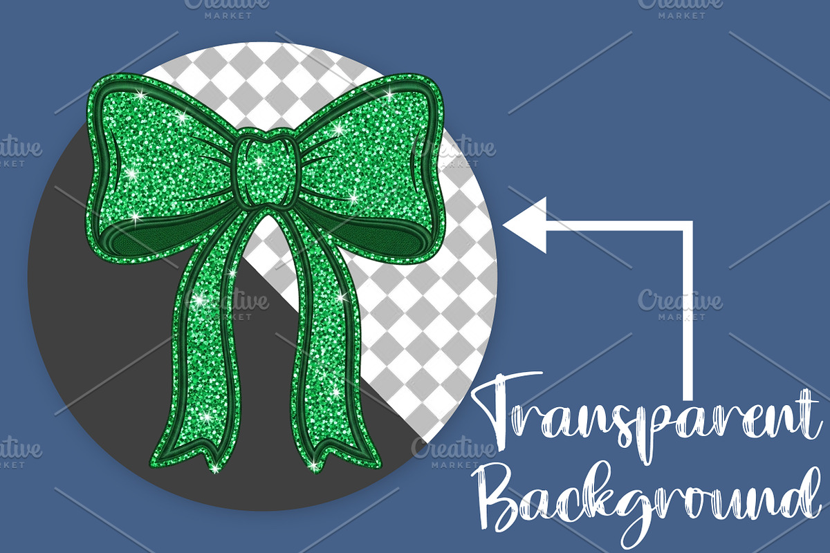St. Patrick’s Day Glitter Bow PNG, an Illustration by Canvas Craft (Photo 2 of 4)