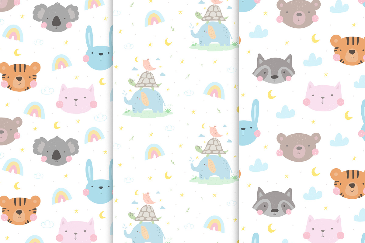 Cute baby animals collection., a Background Graphic by Irene_Boiko_ART (Photo 6 of 10)
