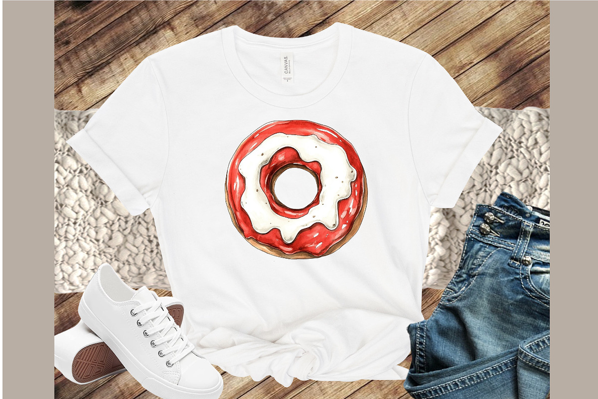 Watercolor Donuts Dessert Clipart, an Illustration by Sublimation Artist (Photo 4 of 6)