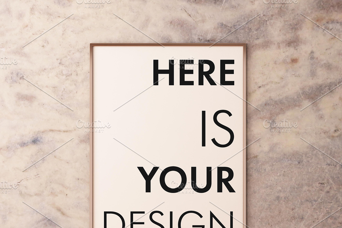 Mockup posters on a marble wall, a Print Template by FilL239 (Photo 11 of 13)