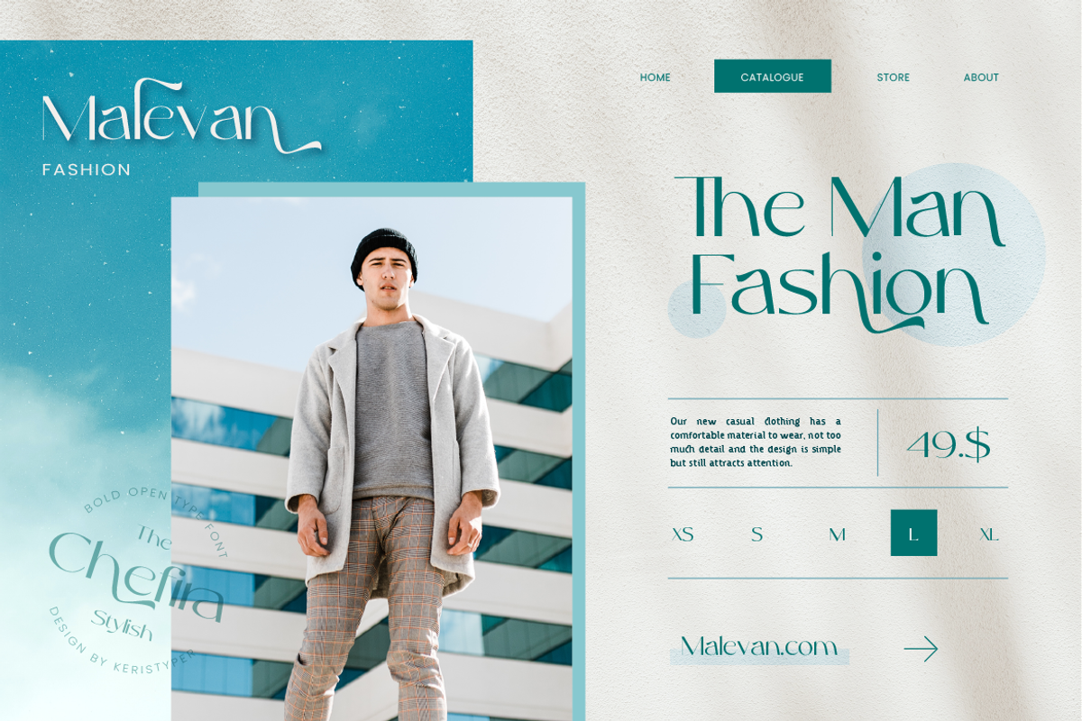 Chefira, a Sans Serif Font by kerismaker (Photo 7 of 12)