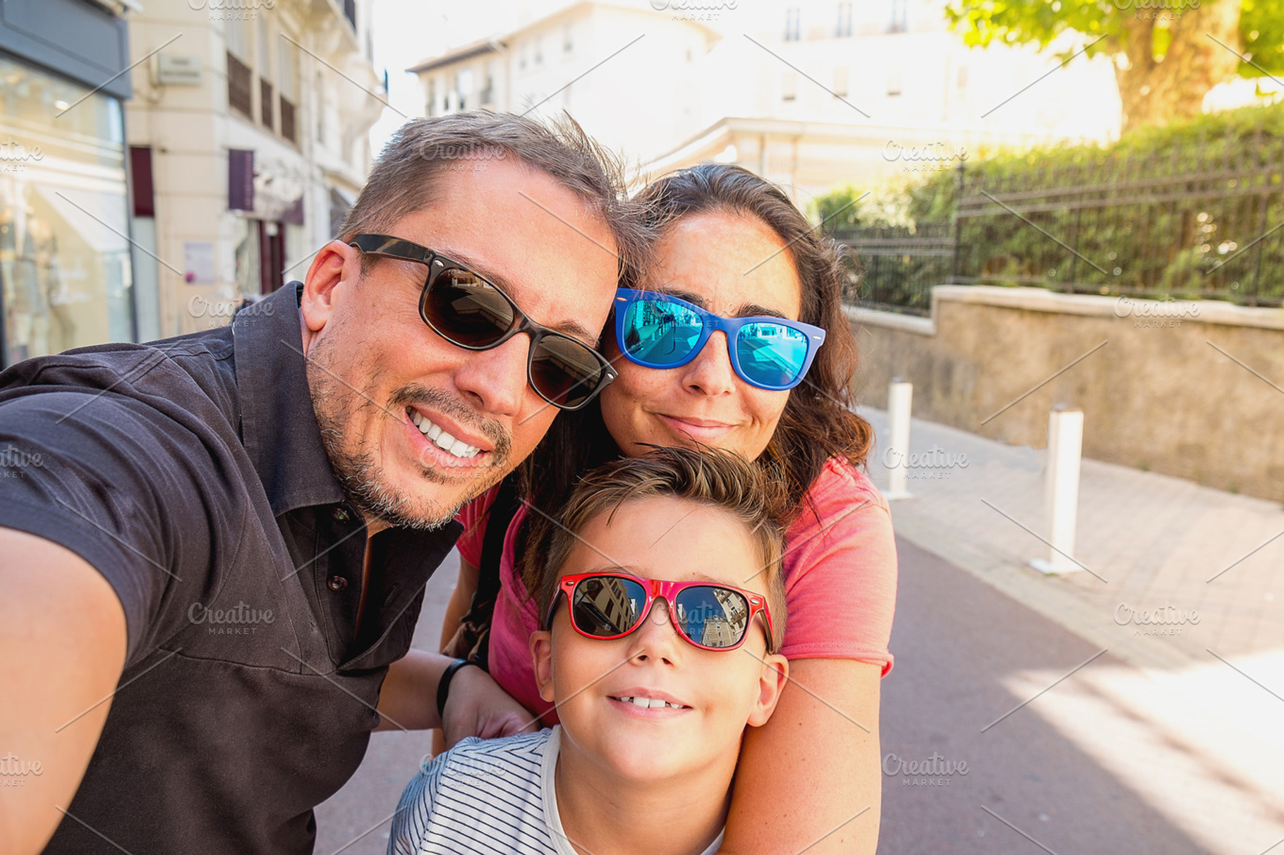 Selfie family on summer holiday featuring family, happy, and selfie, a Person Photo by Nacroba