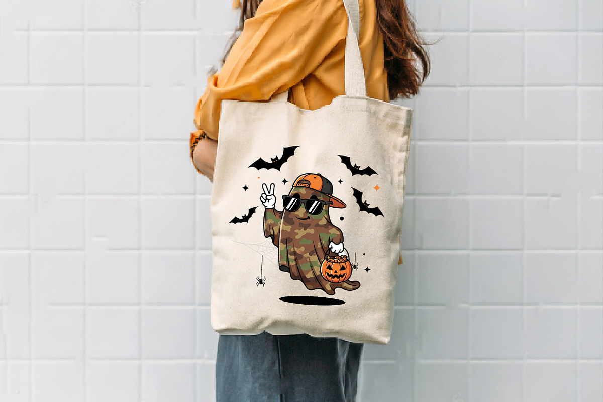 Spooky Dude Camo Ghost Halloween PNG, an Illustration by Dream Creation (Photo 3 of 5)