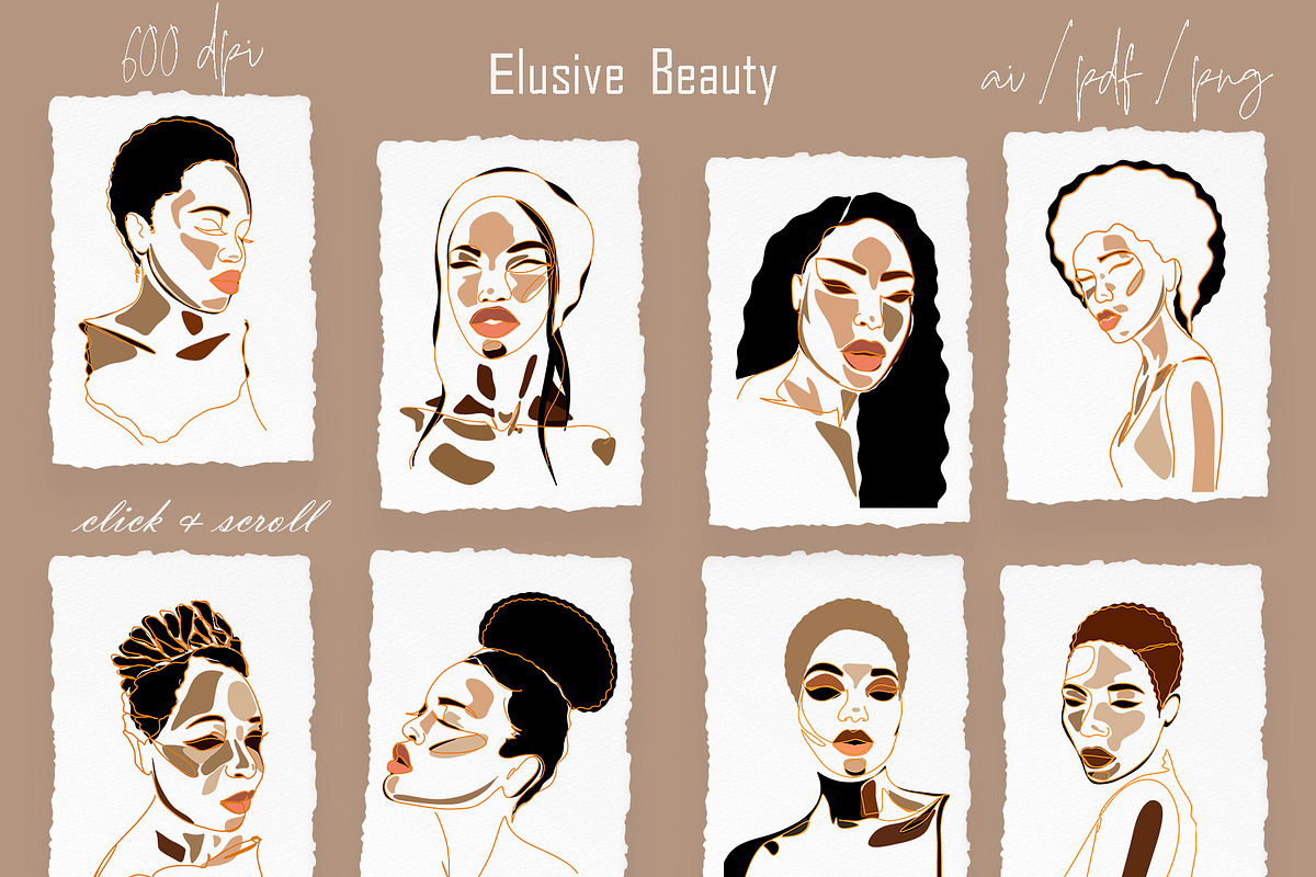 LINE ART COLLECTION DARK SKIN BEAUTY, a Food Illustration by ArtOLB (Photo 8 of 11)
