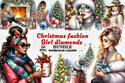Christmas fashion Girl diamonds png, a Seasonal Illustration by FITALARTSNEDIGI (Thumbnail 1 of 10)
