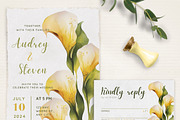 Wedding Template Bundle Calla Lilies, an Invitation Template by MarryMeMoments (Thumbnail 4 of 8)