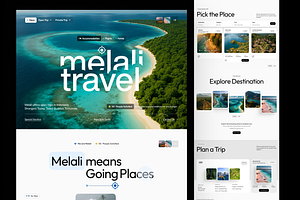 Melali - Open Trip Travel Agent, an UI Kit Template by Sans Design