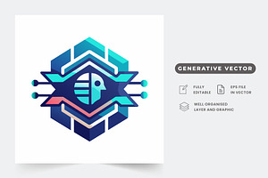 A minimalist logo for a tech startup, a Graphic by Iftikhar Alam