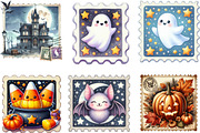 Halloween Faux Postage Stamps, an Illustration by Designking (Thumbnail 2 of 4)