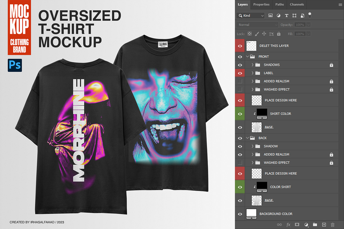 Oversized T-shirt Mockup, a Shirt Mockup by Irhasalfahad (Photo 2 of 2)
