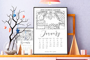 2018 COLORING CALENDAR, an Illustration by Sentimental postman (Thumbnail 2 of 5)