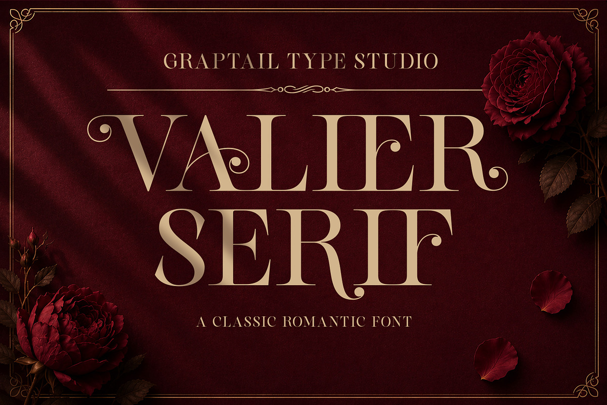 Gts Valier | Romantic Font, a Serif Font by Graptail (Photo 1 of 11)