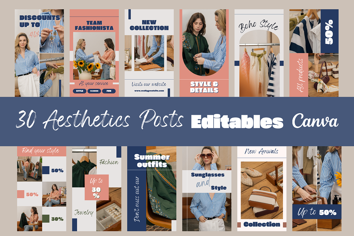 Instagram & Pinterest Canva Template, a Social Media Template by PaolaroiDesign (Photo 5 of 8)