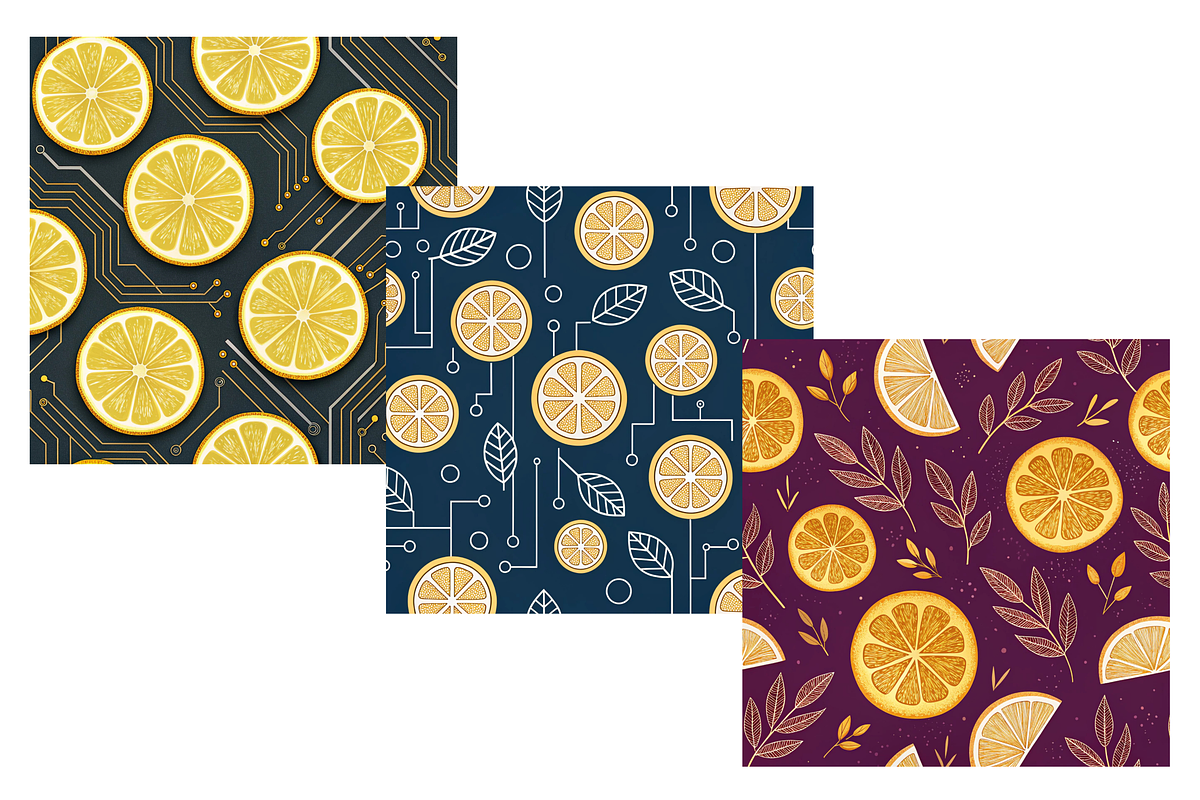 Citrus Circuitry Digital Paper, a Pattern Graphic by FloridPrintables (Photo 4 of 6)