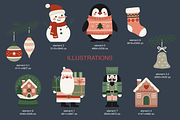 Cozy Christmas Seamless Pattern, a Seasonal Illustration by Mariia Kovalchuk (Thumbnail 5 of 12)