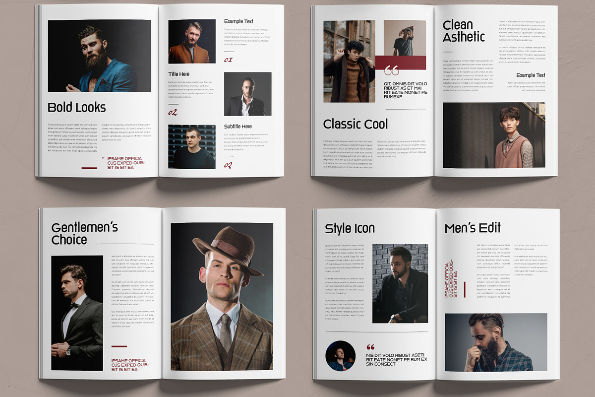 Men Fashion Magazine Template, a Magazine Template by MightyDesign (Photo 3 of 6)
