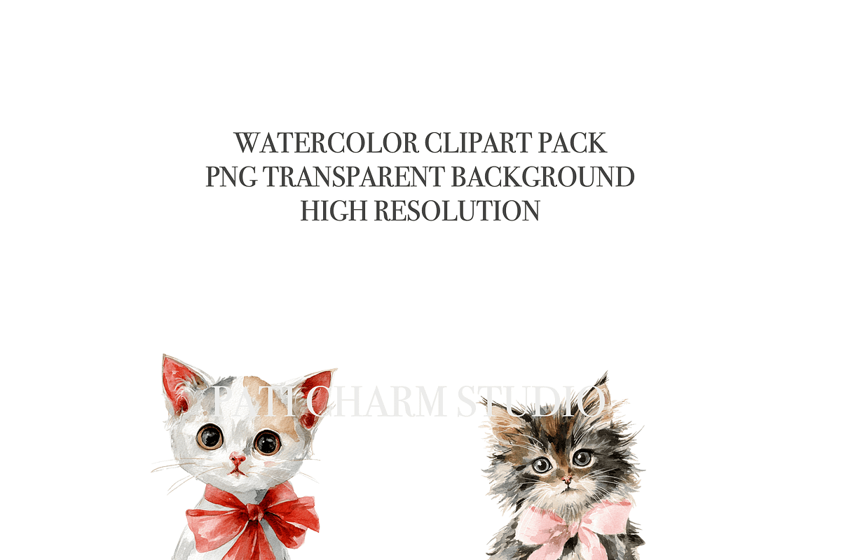 10 Cat Clipart, an Animal Illustration by Pati Charm Studio (Photo 5 of 8)