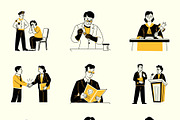 Law Drawing Illustration Set, a Person Illustration by Vectors Market (Thumbnail 8 of 9)