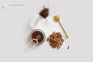 Tea & Herbs Mockup Scene Creator