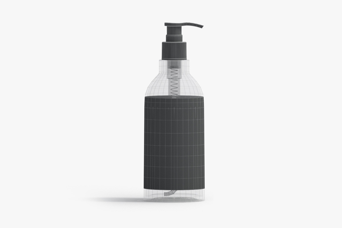 Amber Pump Bottle 3D Model, an Object 3D Model by rebrandy (Photo 7 of 9)
