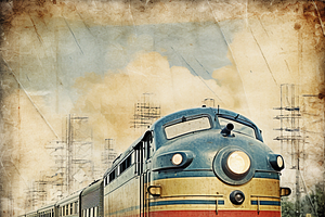 Vintage Train Scrapbook