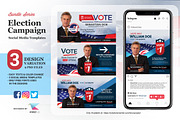 Election Campaign Social Media, a Social Media Template by kinzi21 (Thumbnail 1 of 4)