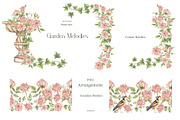 Watercolor Garden Melodies, a Decorative Illustration by MayaNavits (Thumbnail 6 of 10)