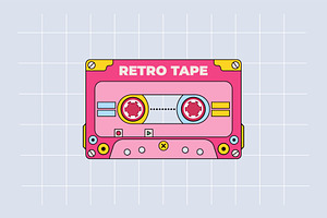 4 Retro Style Tapes