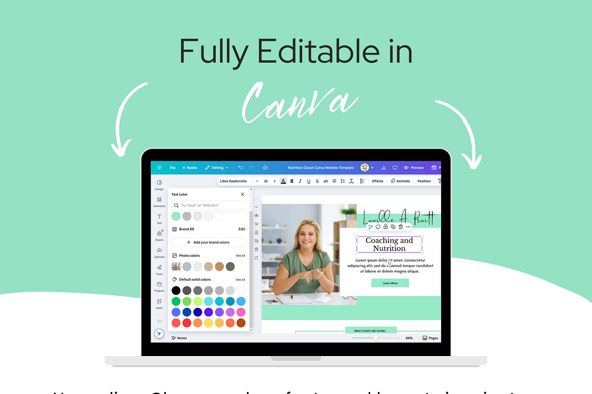 Personal Trainer Canva Website preview 5