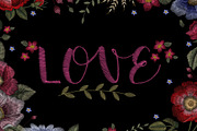 font. embroidery, a Symbol Font by Chikovnaya (Thumbnail 3 of 6)