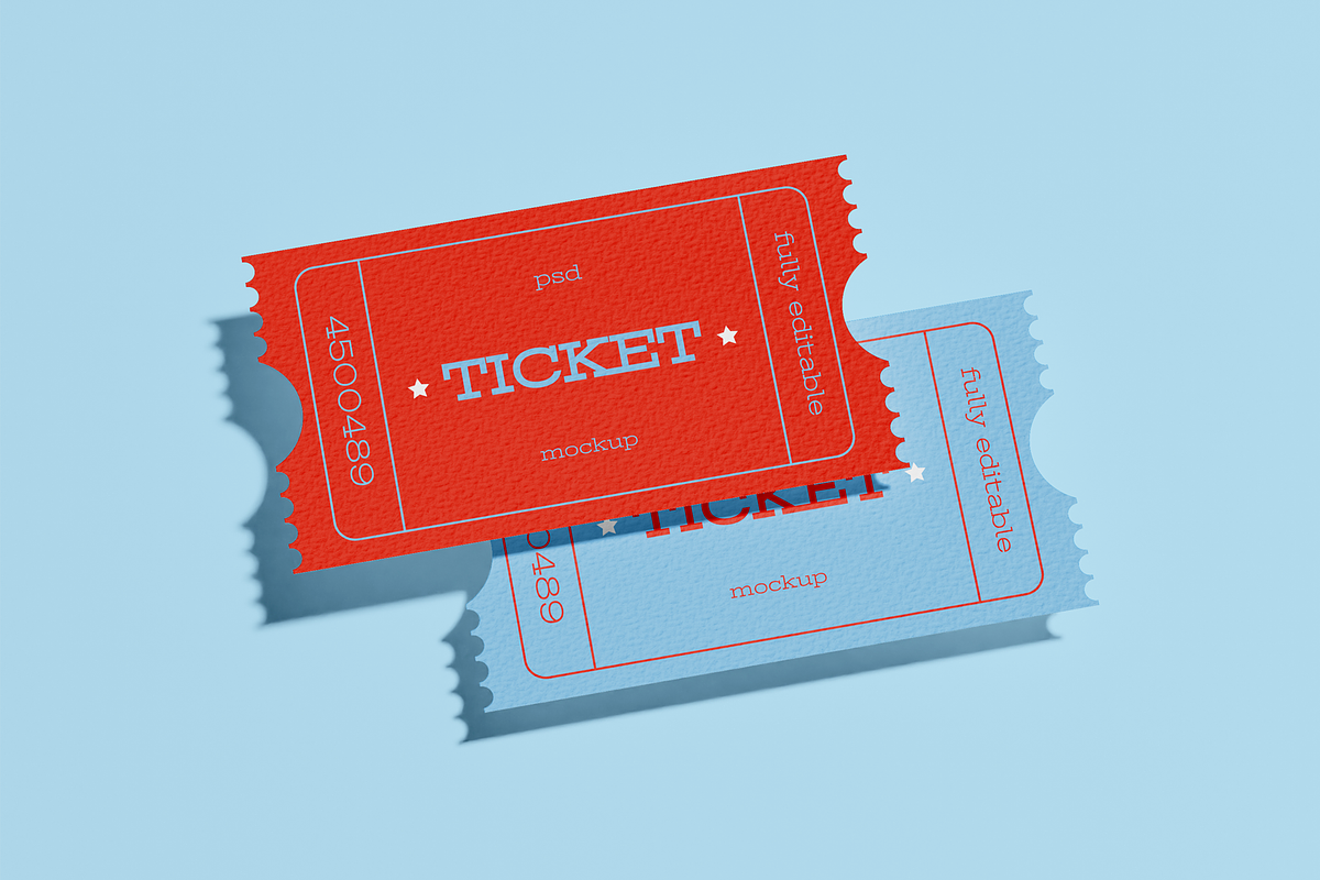 Two Tickets Design Mockup