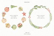 Watercolor Cozy Christmas set, an Illustration by OrangePeafowlArt (Thumbnail 9 of 14)