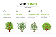 Tree Vector Set, a Duotone Icon by Brickclay (Thumbnail 2 of 7)