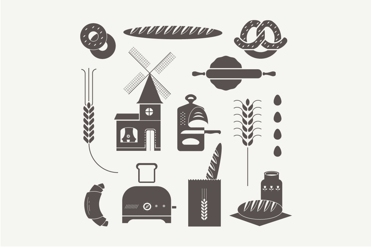 Vector bread icons preview 2