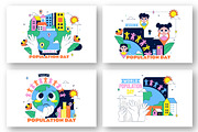 10 World Population Day Illustration, a Person Illustration by denayunebgt (Thumbnail 3 of 4)