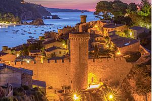 Night view of fortified old town and, an Architecture Photo by kavalenkava
