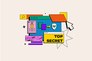 Confidential data concept, a Technology Illustration by Dessign Sells