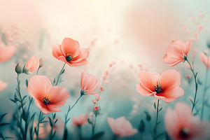 Delicate pink flowers bloom on field, a Nature Photo by MistyDay