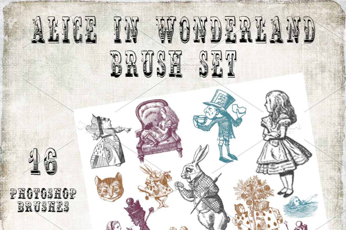 Alice in Wonderland Brush Set