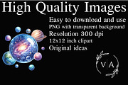 Watercolor Night Time Clipart, an Illustration by Craft Nest (Thumbnail 2 of 6)