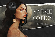 Vintage Cotton Photoshop Overlays, a Brush Add-On by Liquid Amethyst Art (Thumbnail 1 of 7)
