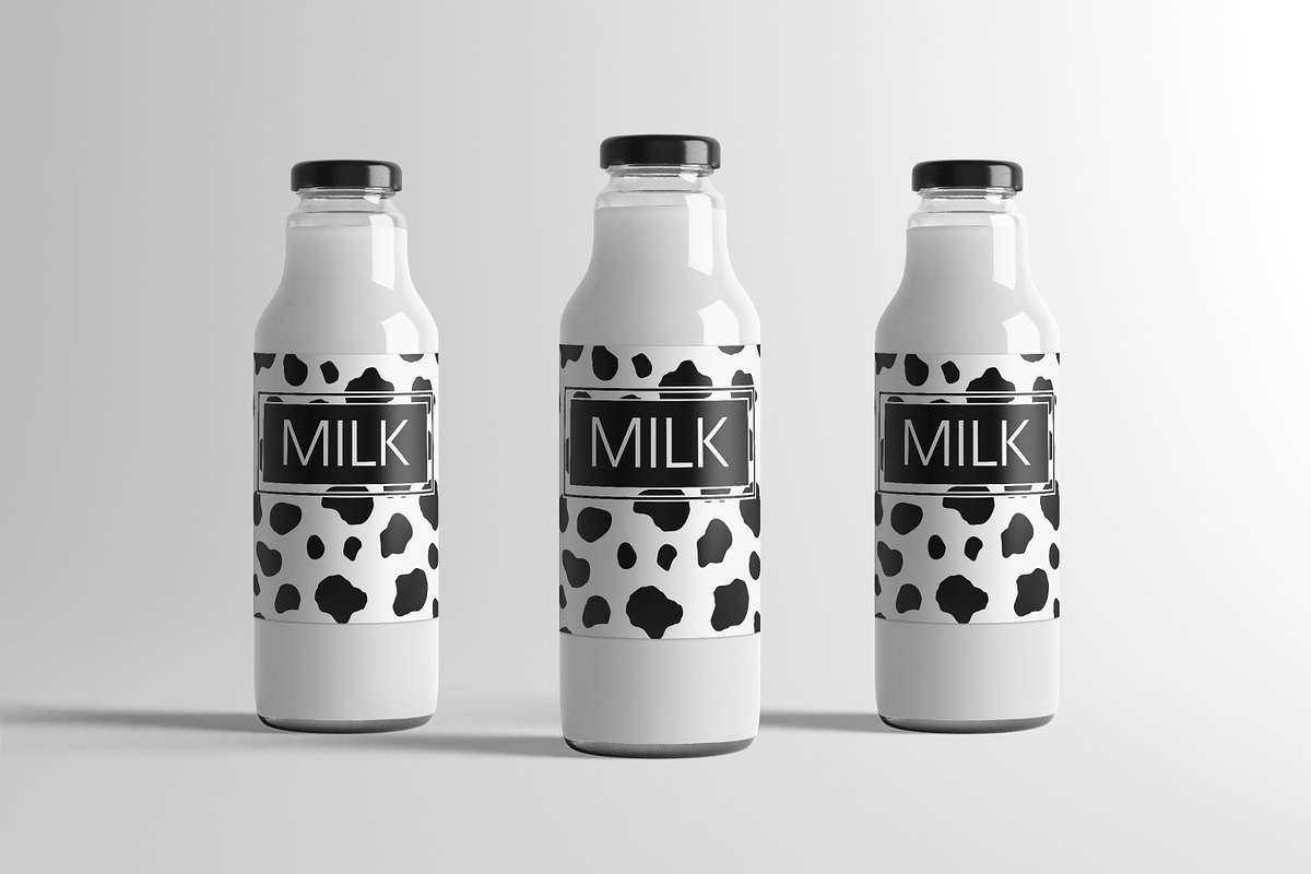 Milk Bottle Mock-Up, a Packaging Mockup by AY Mock-Ups (Photo 3 of 3)